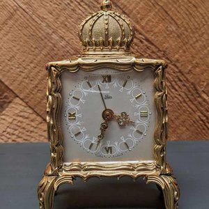 Vintage 1950's Emes Heavy Table Alarm Clock Germany Working Condition